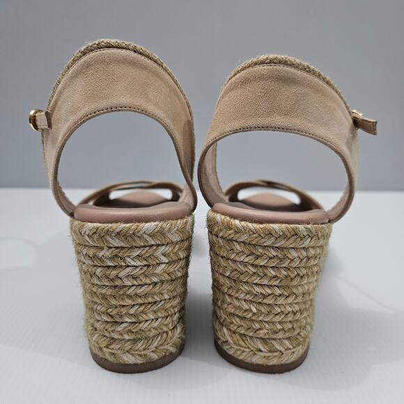 NEW Stuart Weitzman Mirela II Sandal Espadrille Wedge Adobe Tan Suede Size 11 - Picture 10 of 14